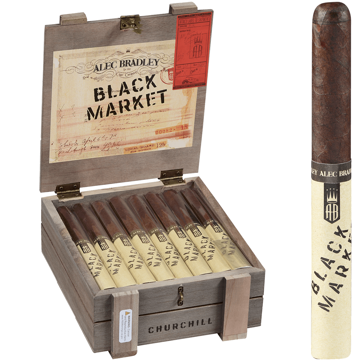 Black Market By Alec Bradley Churchill 24 Ct. Box 7.00X50