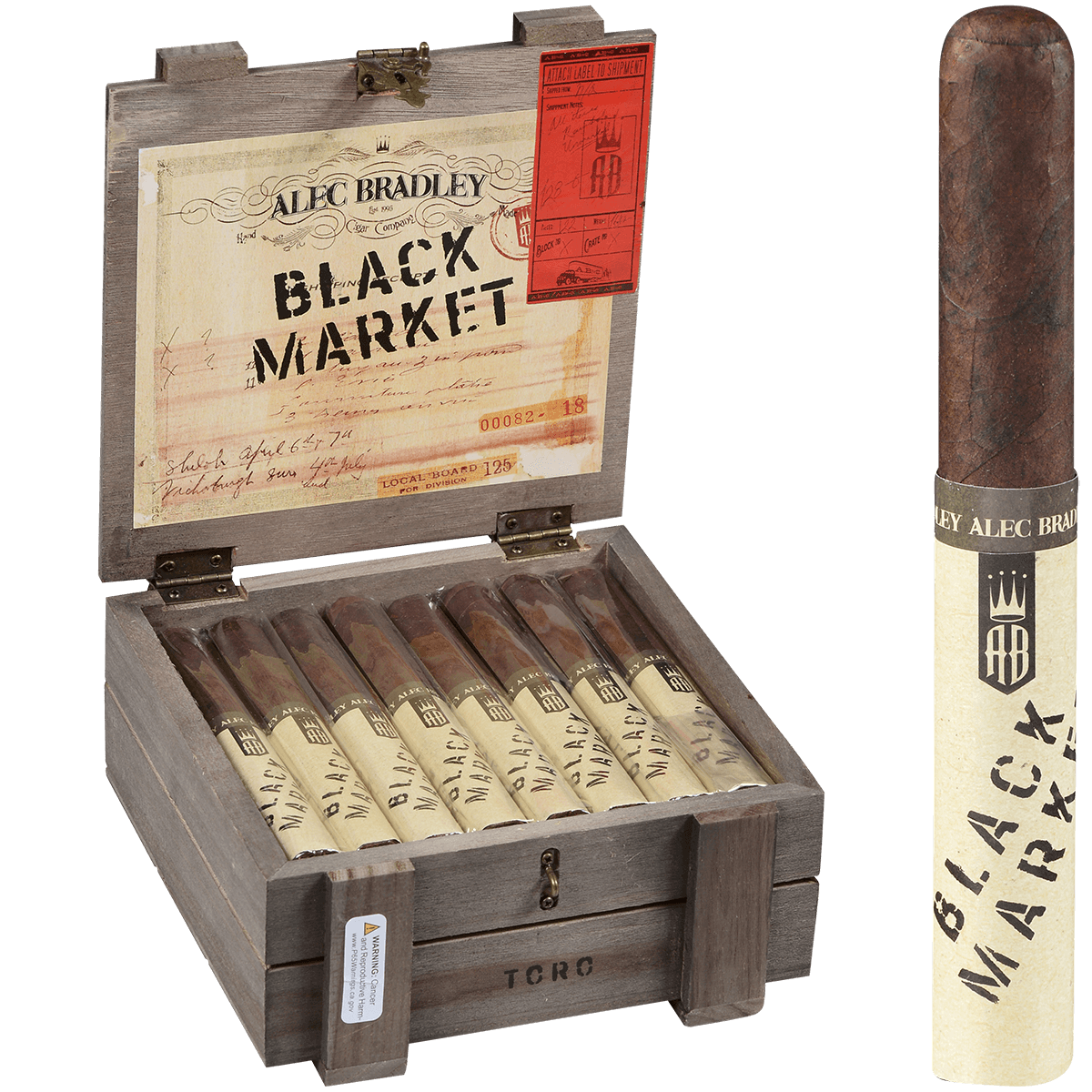 Black Market By Alec Bradley Toro 24 Ct. Box 6.00X50