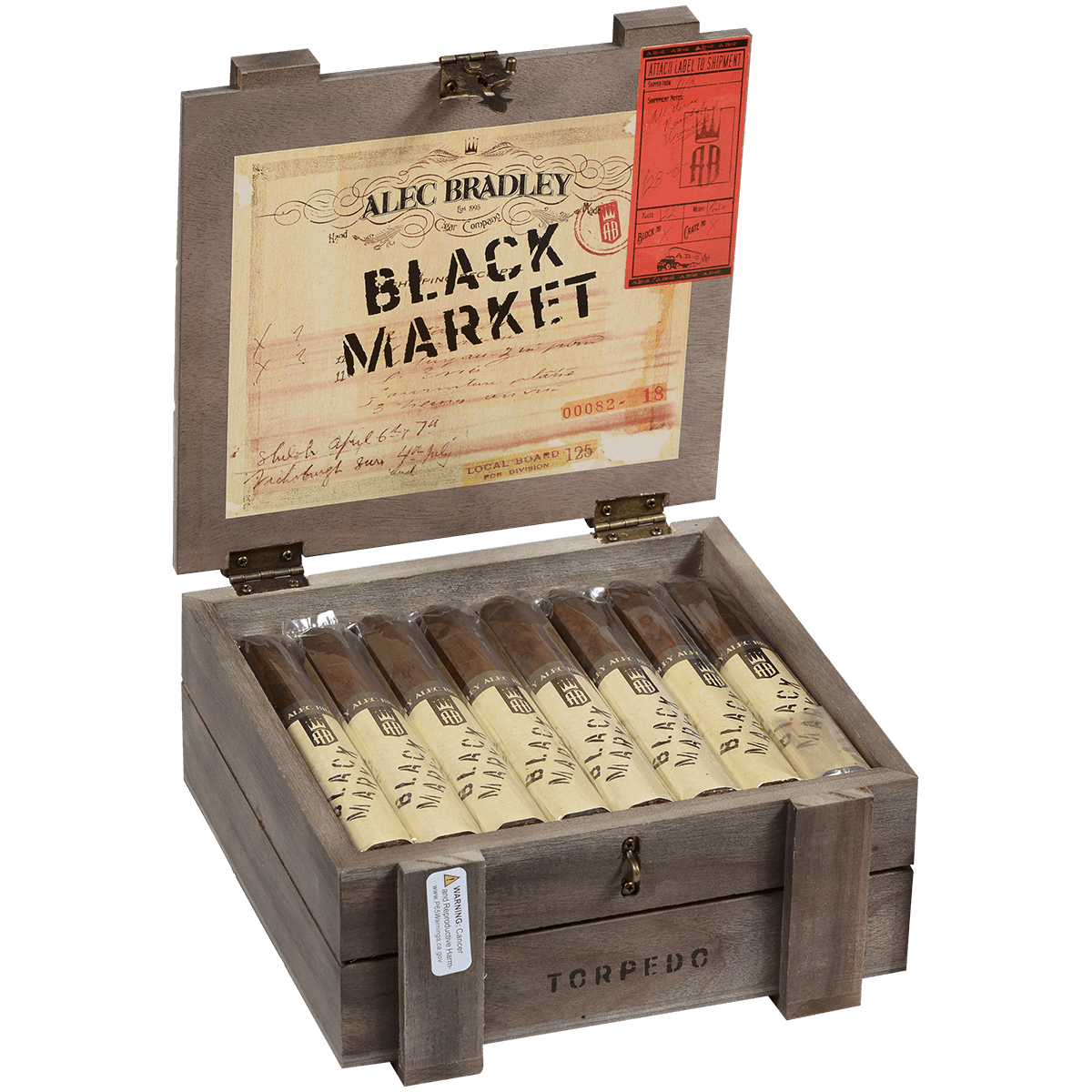 Black Market By Alec Bradley Torpedo 24 Ct. Box 6.12X54