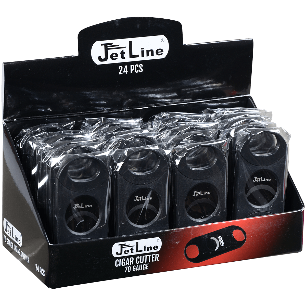 Cigar Cutter Jetline 70 Gauge Black 24 Ct. Display