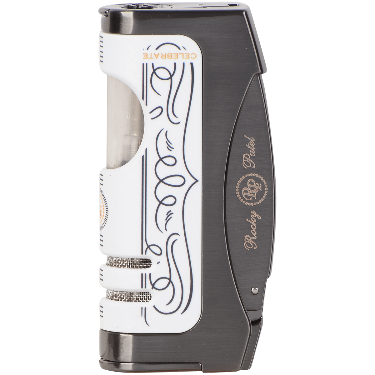 Lighter Rocky Patel Super Jet Single Flame White Celebrate Life