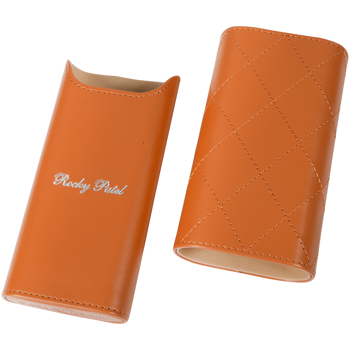Cigar Case Rocky Patel 3 Finger Brown Leather Case