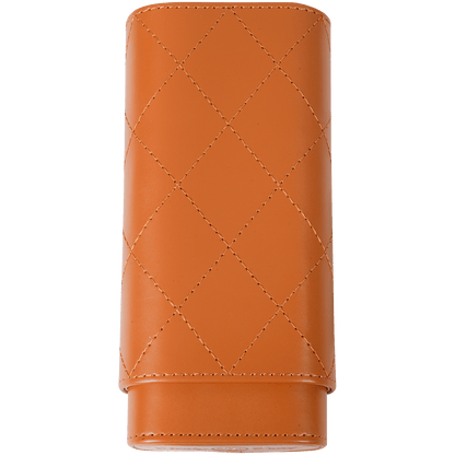 Cigar Case Rocky Patel 3 Finger Brown Leather Case