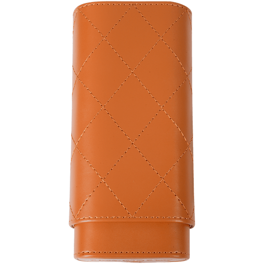 Cigar Case Rocky Patel 3 Finger Brown Leather Case