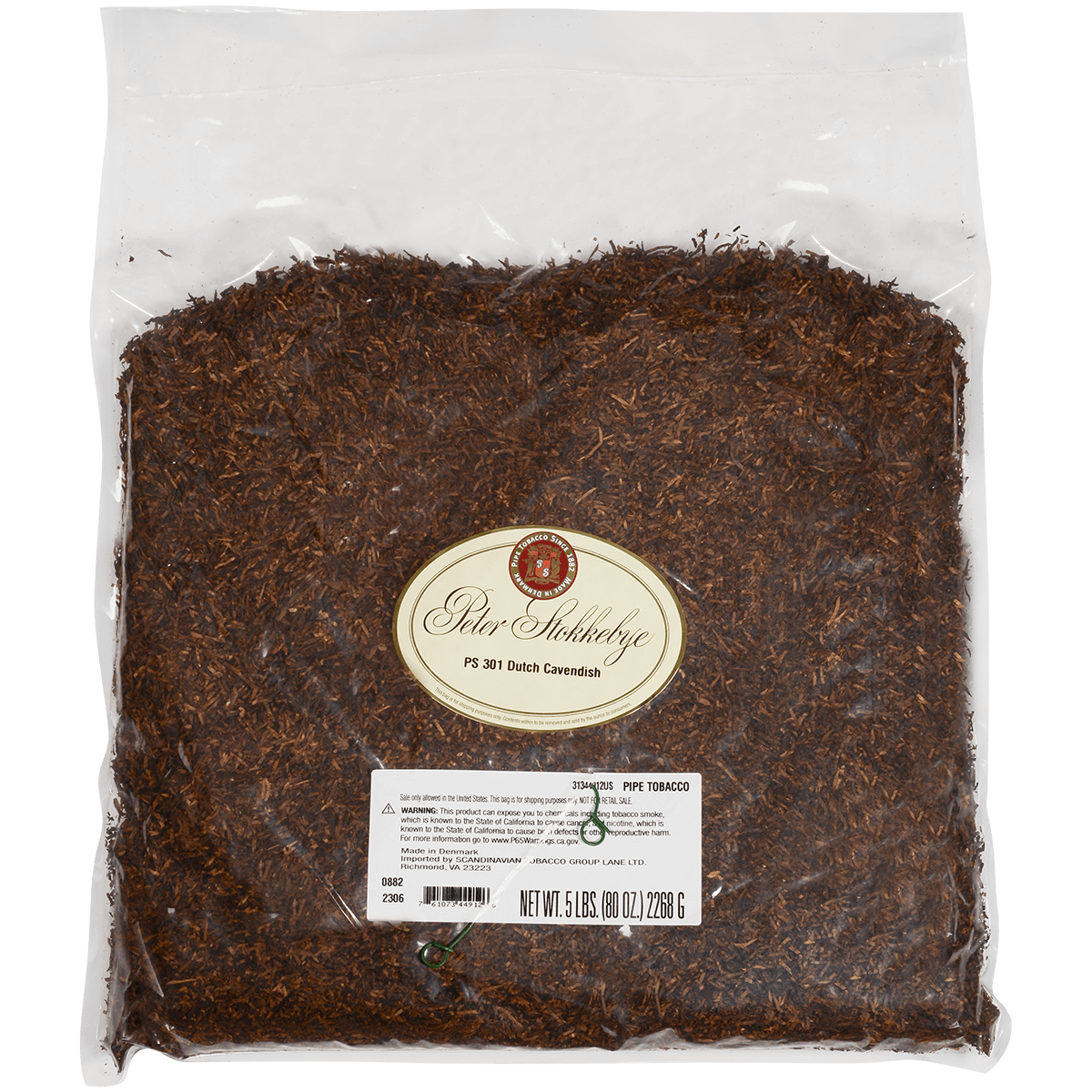 Peter Stokkebye Ps-301 Natural Dutch Cavendish Bag 5.00 Lbs