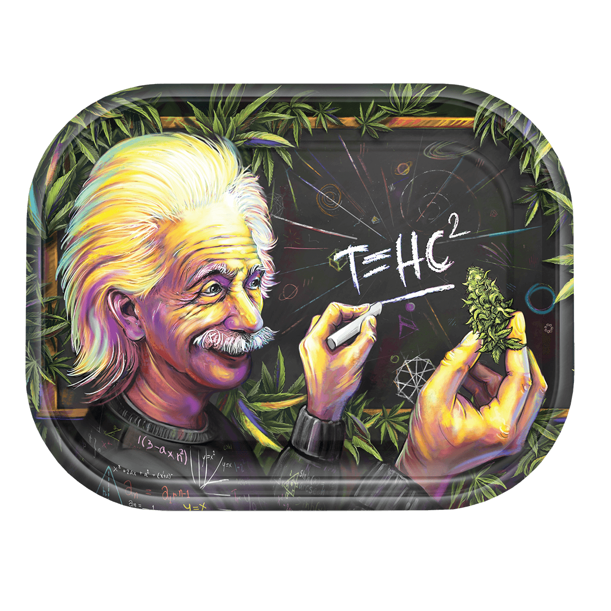 Rolling Metal Tray V-Syndicate Small T=Hc2 Einstein Higher Education 7"X5.75"