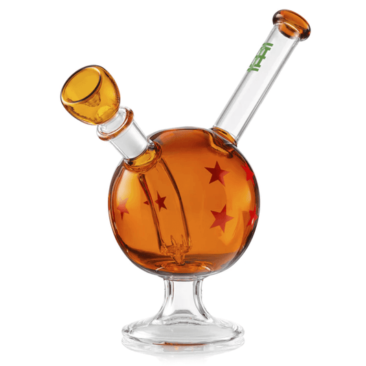 Glass Pipe Hemper Wish Ball Angle Stem Perc 7" Water Pipe(Wp0122)