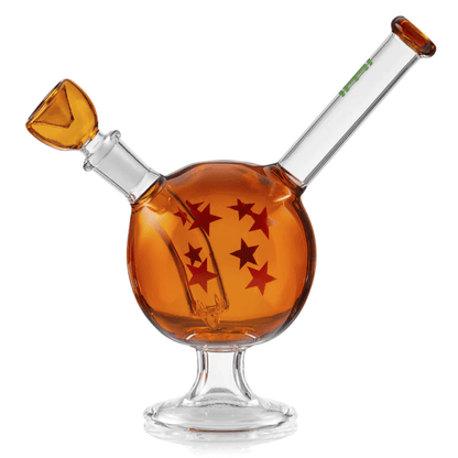 Glass Pipe Hemper Wish Ball Angle Stem Perc 7" Water Pipe(Wp0122)