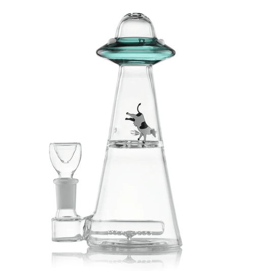 Glass Pipe Hemper Ufo Vortex Inline Perc Teal 7" Water Pipe(Wp0219-Teal)