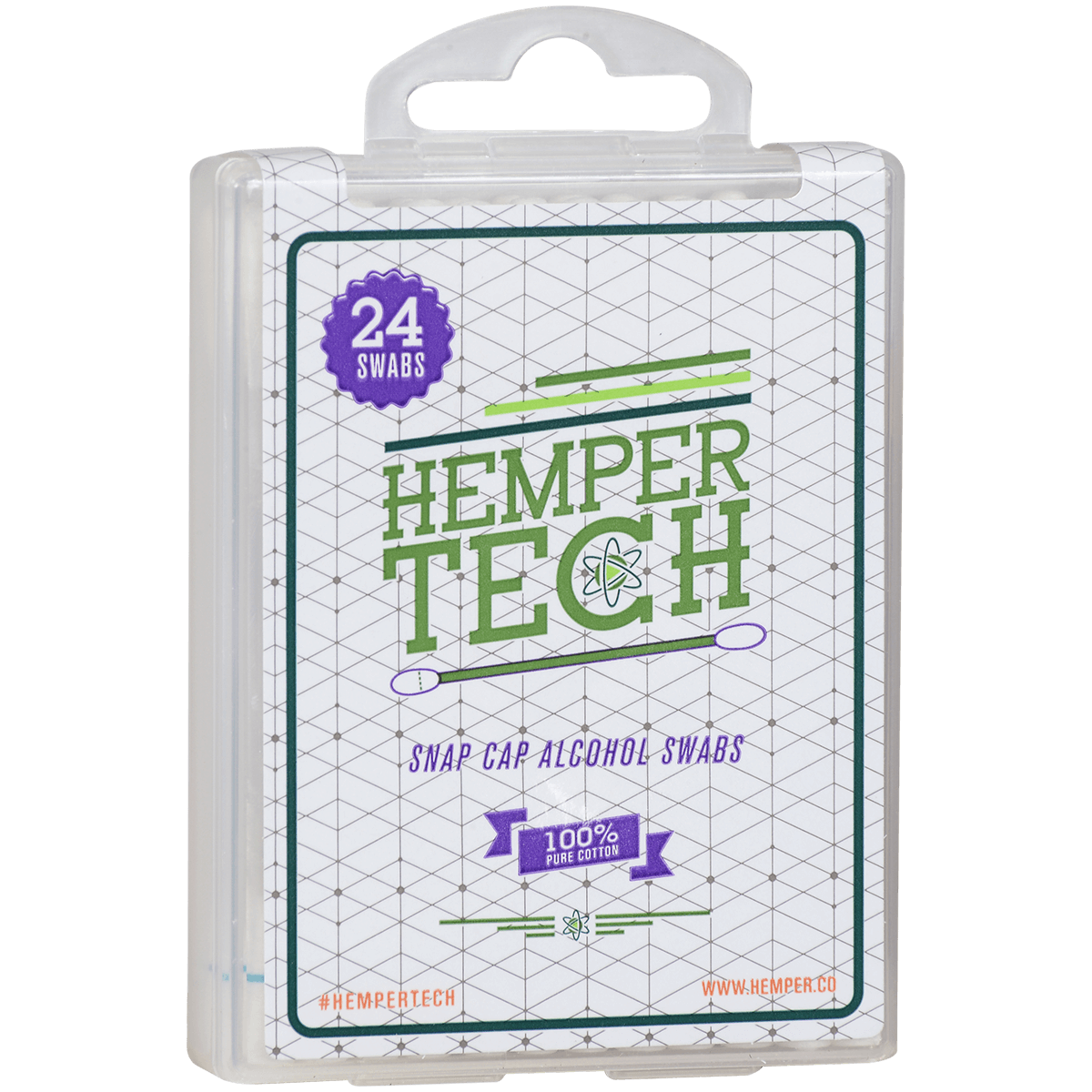Cleaning Hemper Snap Cap Alcohol Swabs 18 Ct. Display