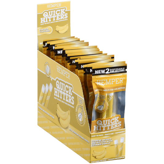 Hemper Quick Hitter Disposable One Hitter Banana 20 2 Ct. Display