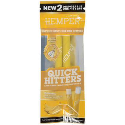 Hemper Quick Hitter Disposable One Hitter Banana 20 2 Ct. Display