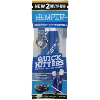Hemper Quick Hitter Disposable One Hitter Blueberry 20 2 Ct. Display