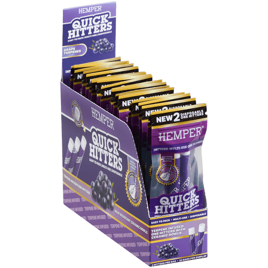 Hemper Quick Hitter Disposable One Hitter Grape 20 2 Ct. Display