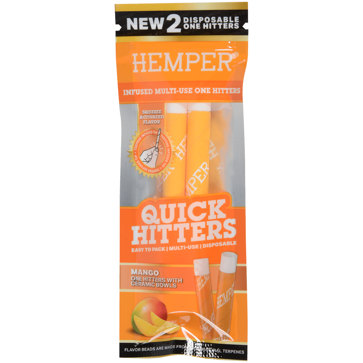 **HEMPER QUICK HITTER DISPOSABLE ONE HITTER MANGO 20/2 CT. DISPLAY