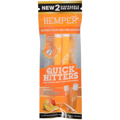 **HEMPER QUICK HITTER DISPOSABLE ONE HITTER MANGO 20/2 CT. DISPLAY