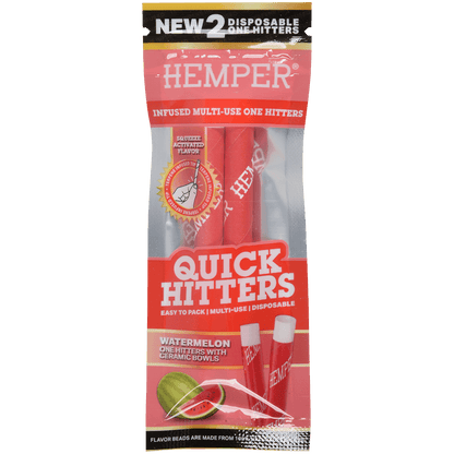 Hemper Quick Hitter Disposable One Hitter Watermelon 20 2 Ct. Display