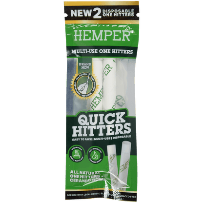 Hemper Quick Hitter Disposable One Hitter Natural 20 2 Ct. Display