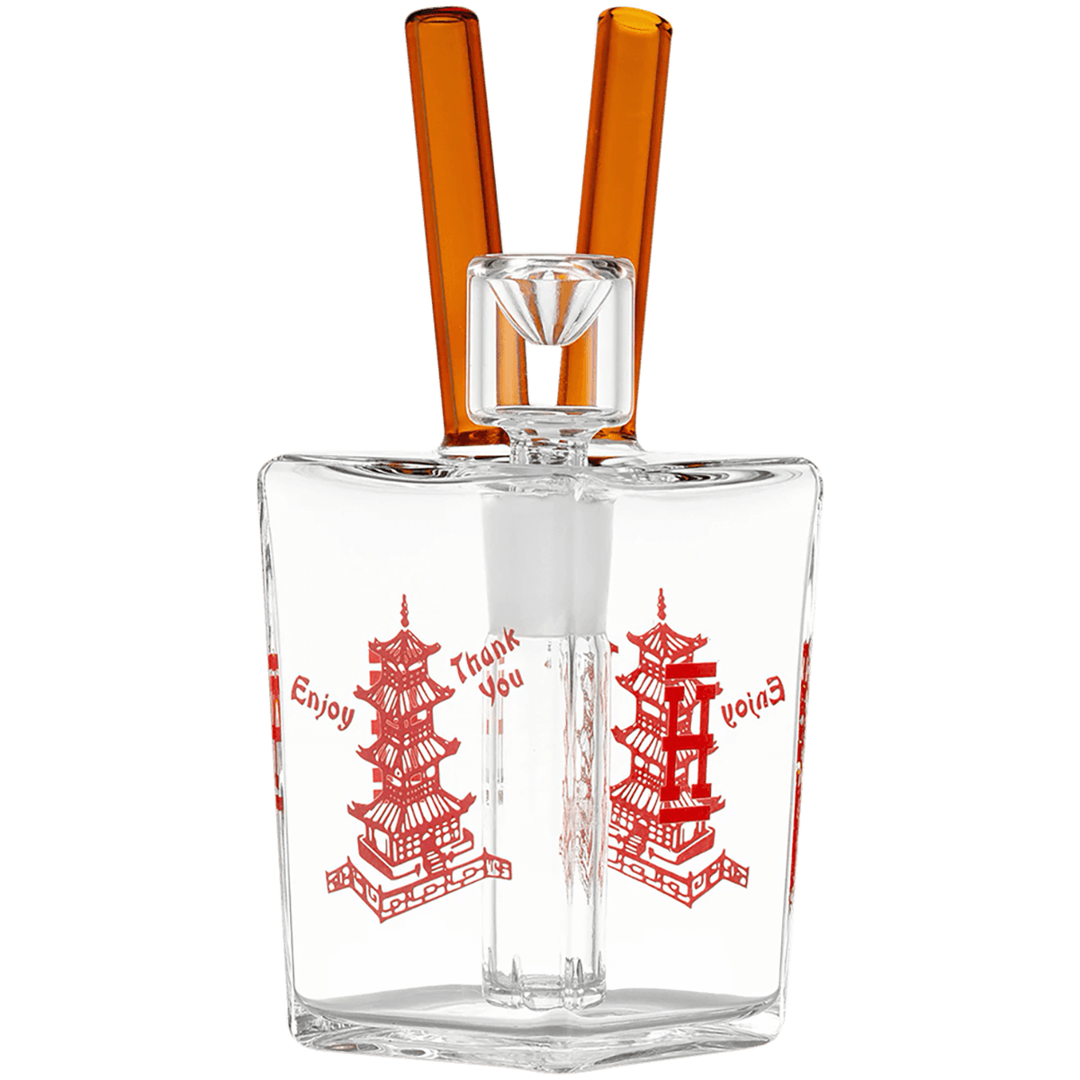 Glass Pipe Hemper Chinese Takeout Stem Difusser Perc 6" Water Pipe(Wp1122)