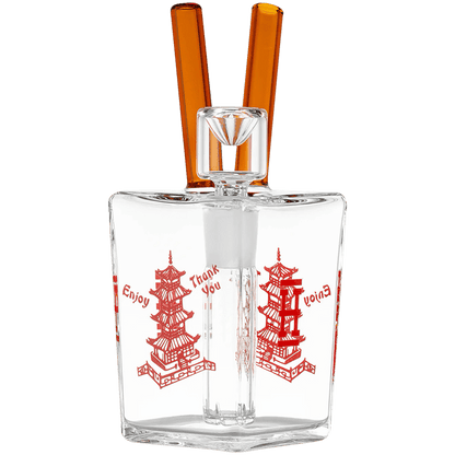 Glass Pipe Hemper Chinese Takeout Stem Difusser Perc 6" Water Pipe(Wp1122)