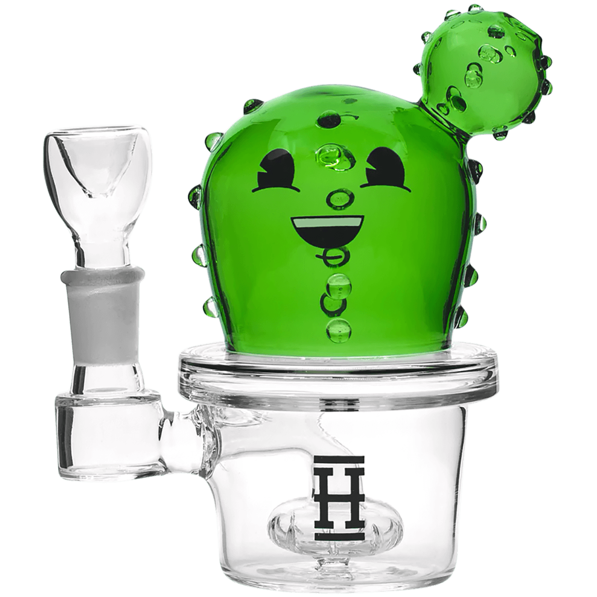 Glass Pipe Hemper Happy Cactus Showerhead Perc 6" Water Pipe(Wp0421)