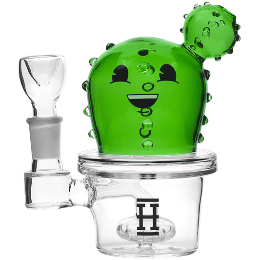 Glass Pipe Hemper Happy Cactus Showerhead Perc 6" Water Pipe(Wp0421)