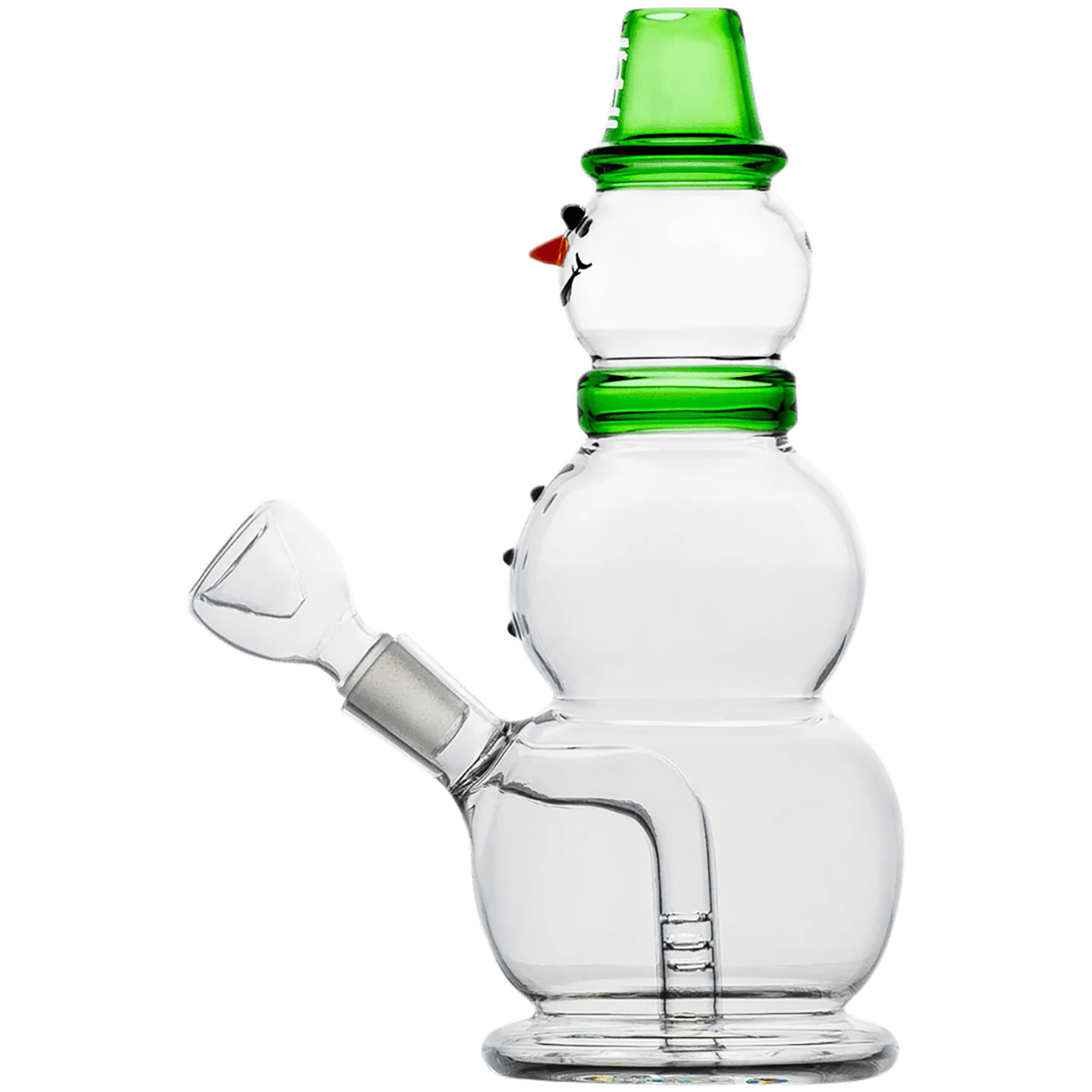 Glass Pipe Hemper Snowman Multi Slit Fission Perc Green 8" Water Pipe(Wp1120-Grn)