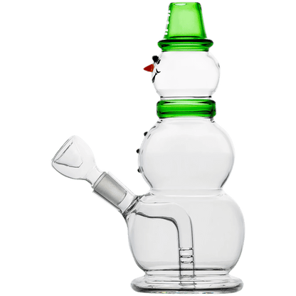 Glass Pipe Hemper Snowman Multi Slit Fission Perc Green 8" Water Pipe(Wp1120-Grn)