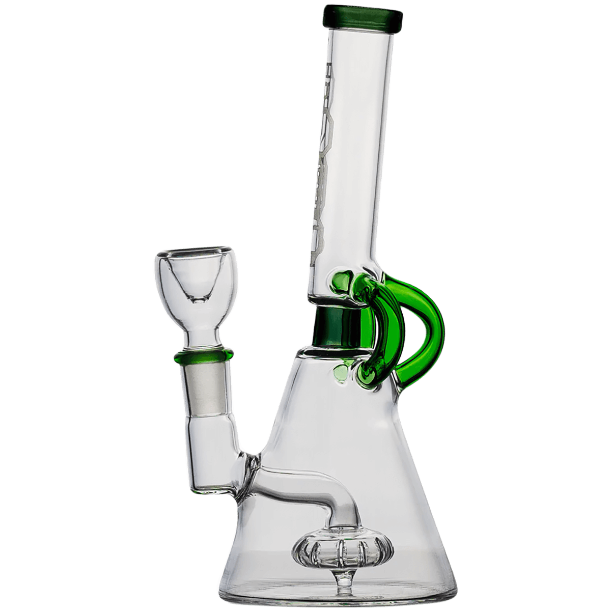 Glass Pipe Hemper Cyberpunk Showerhead Perc Green 7" Water Pipe(Wp1020Grn)