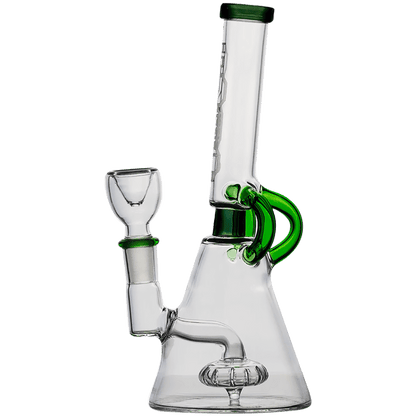 Glass Pipe Hemper Cyberpunk Showerhead Perc Green 7" Water Pipe(Wp1020Grn)