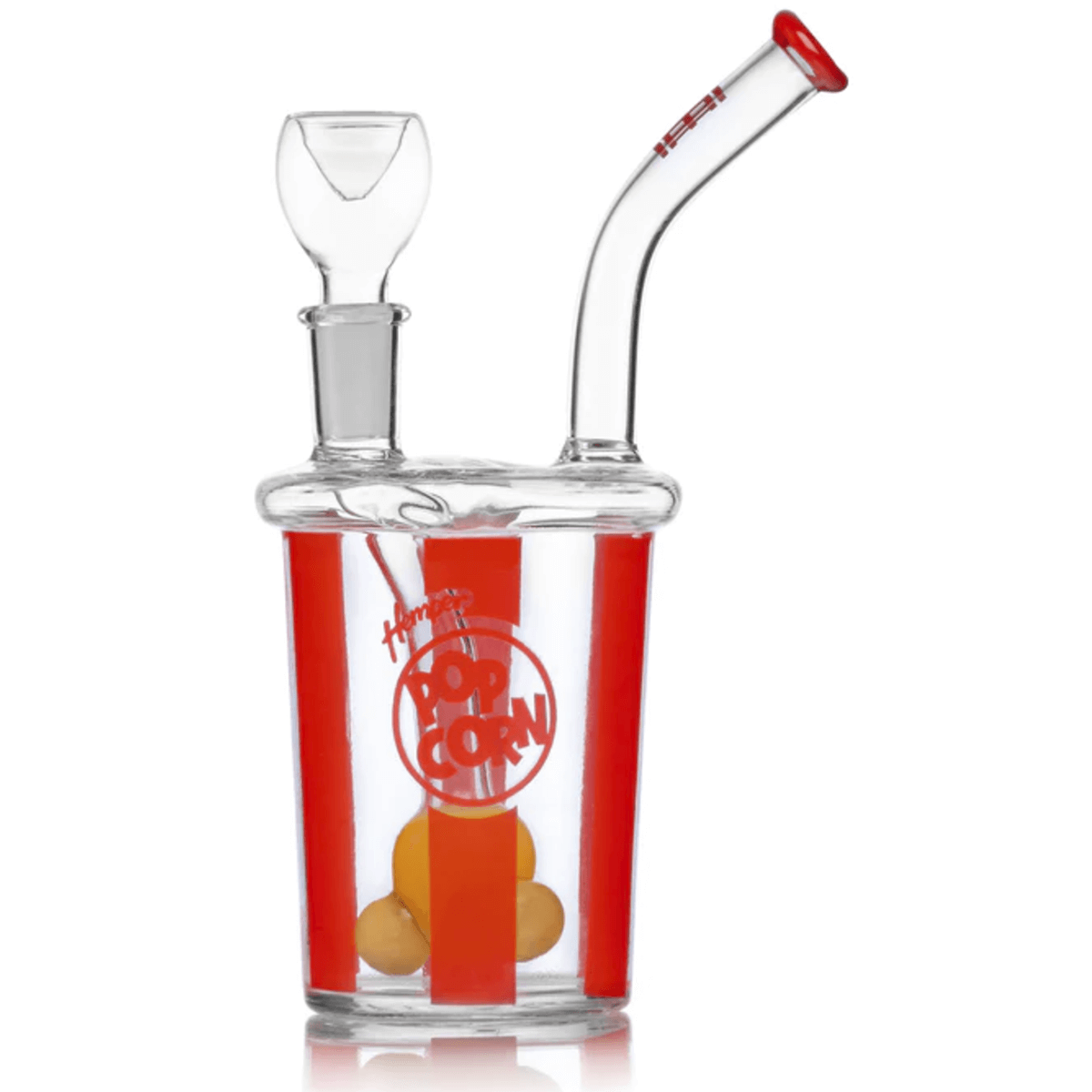 Glass Pipe Hemper Popcorn Angle Stem Perc 6" Water Pipe(Wp0422)