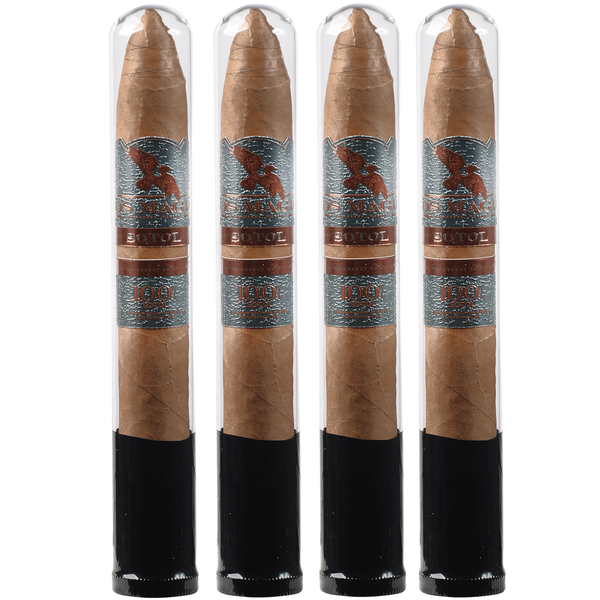 Los Magos Sotol Desert Spirit Torpedo By Payne Mason Glass Tubes 4 Ct. Pack 6.00X50