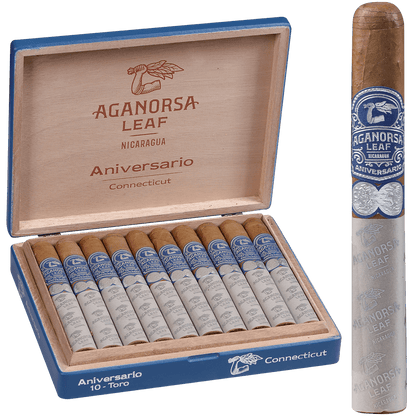 Aganorsa Leaf Aniversario Toro Connecticut 10 Ct. 6 1/4 X 52 Bx