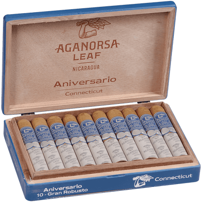 Aganorsa Leaf Aniversario Robusto Connecticut 10 Ct. 5X54 Bx