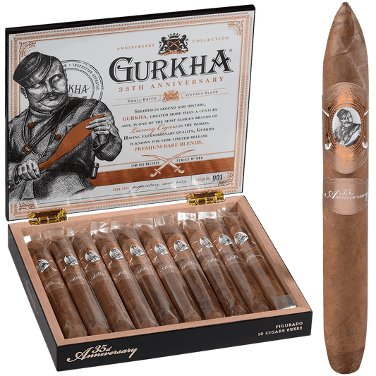 Gurkha 35Th Anniversary Figurado 10Ct Box 6.75X52