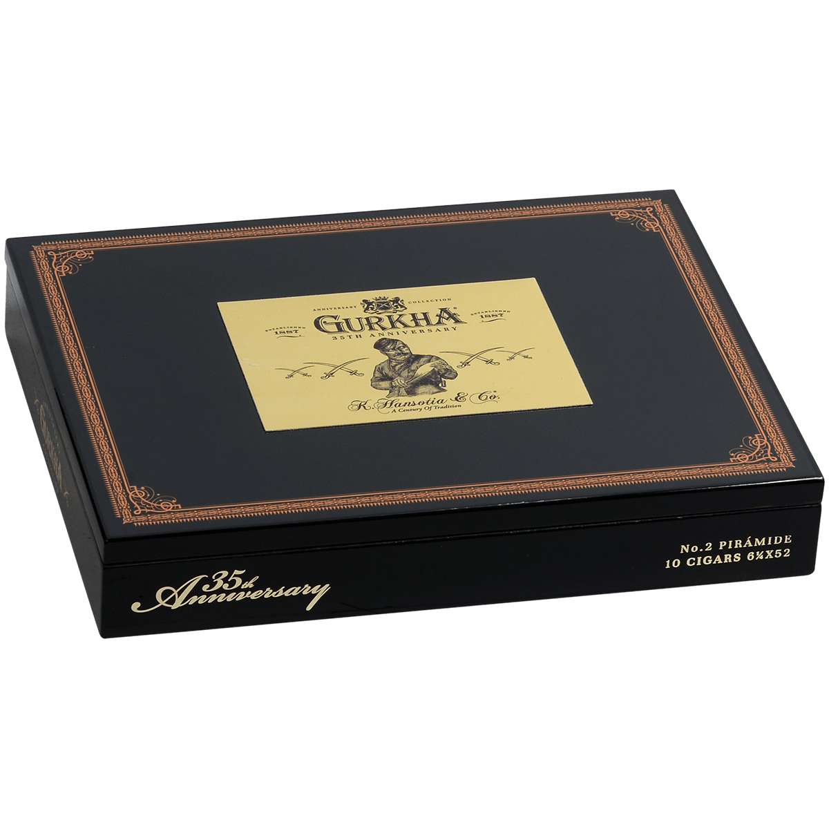 Gurkha 35Th Anniversary Piramide 10Ct Box 6.12X52