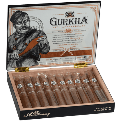 Gurkha 35Th Anniversary Piramide 10Ct Box 6.12X52