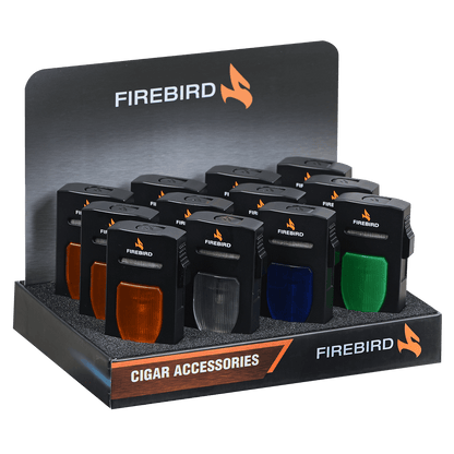 Lighter Firebird Rogue Single Jet Flame Torch 4 Colors 12 Ct. Display