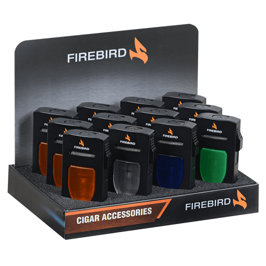 Lighter Firebird Rogue Single Jet Flame Torch 4 Colors 12 Ct. Display