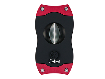 Cigar V-Cutter Colibri Black Rubber & Red Ss Blade 60 Ring Gauge 7Mm Deep