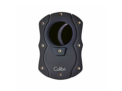 Cigar Cutter Colibri Cut Black W Black Ss Blades Silicone Coated 62 Ring Gauge