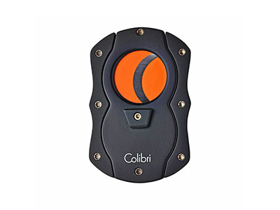 Cigar Cutter Colibri Cut Black W Orange Ss Blades Silicone Coated 62 Ring Gauge