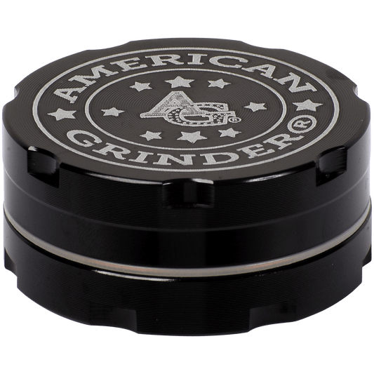 Tobacco Grinder 1.5" Black Two Piece