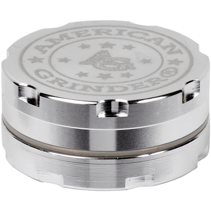 Tobacco Grinder 1.5" Silver Two Piece