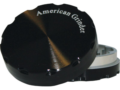Tobacco Grinder 2.5" Black Two Piece