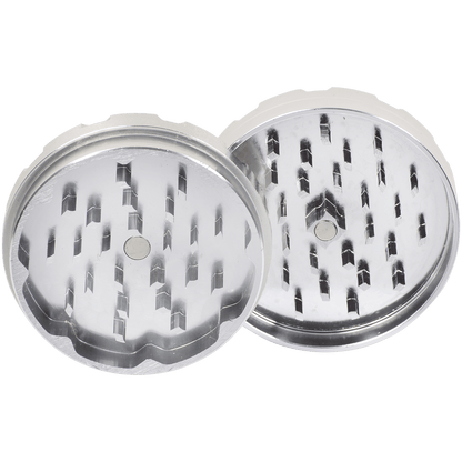 Tobacco Grinder 2.5" Silver Two Piece
