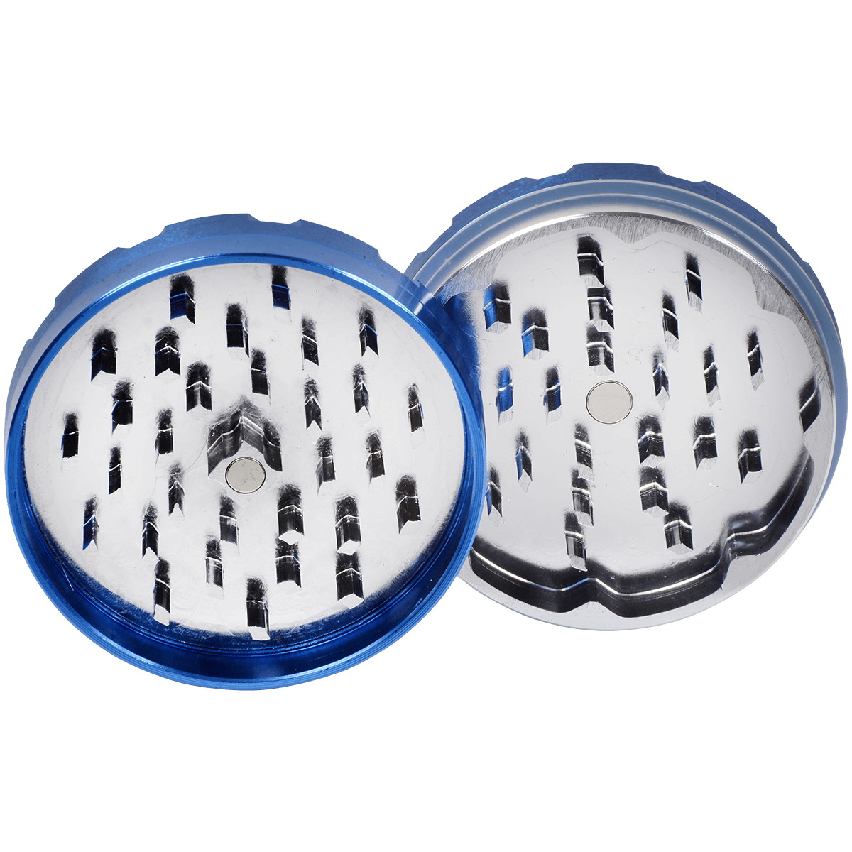 Tobacco Grinder 2.5" Blue Two Piece