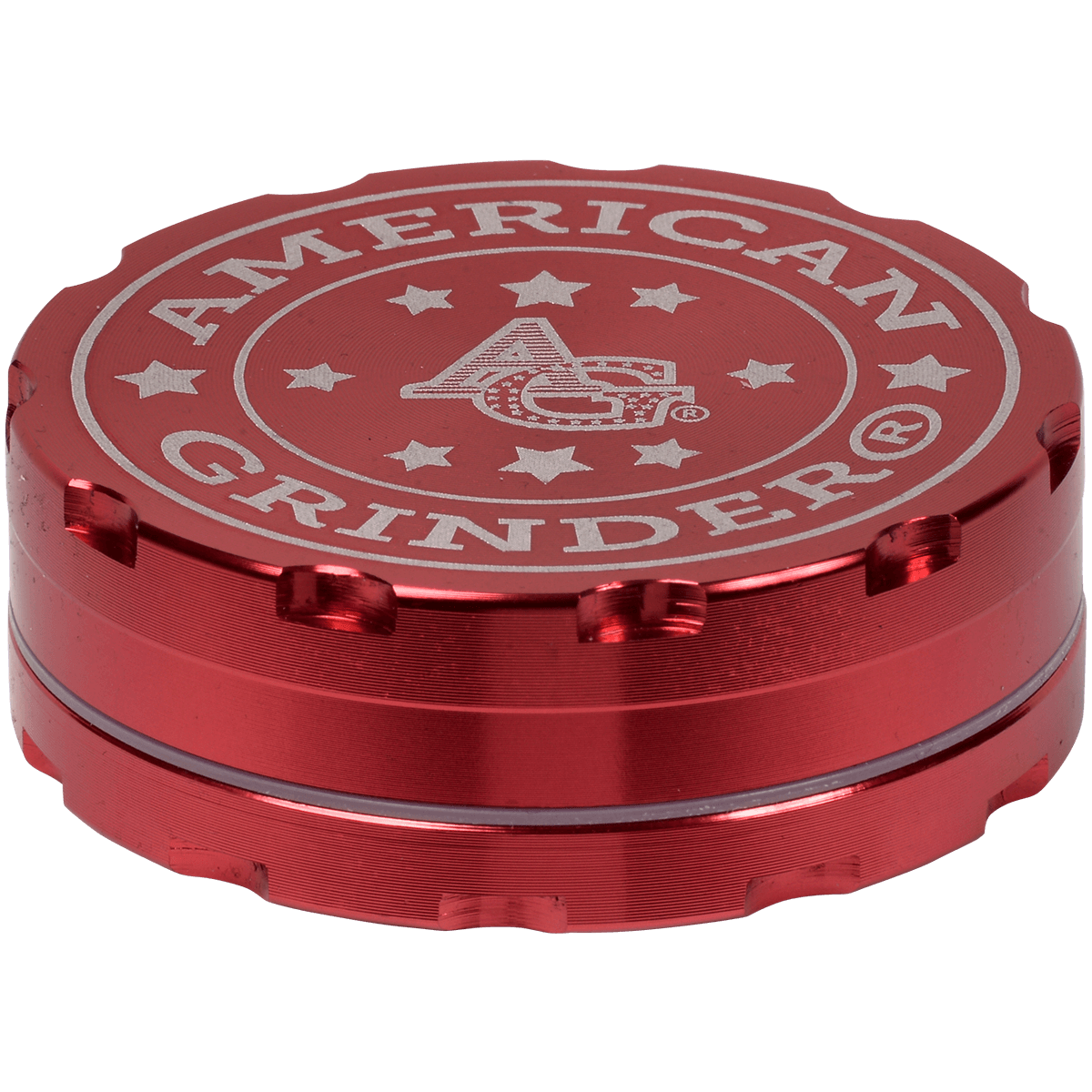 Tobacco Grinder 2.5" Red Two Piece