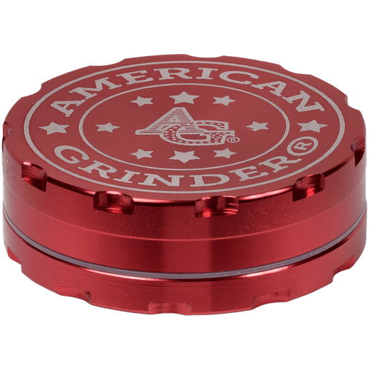 Tobacco Grinder 2.5" Red Two Piece