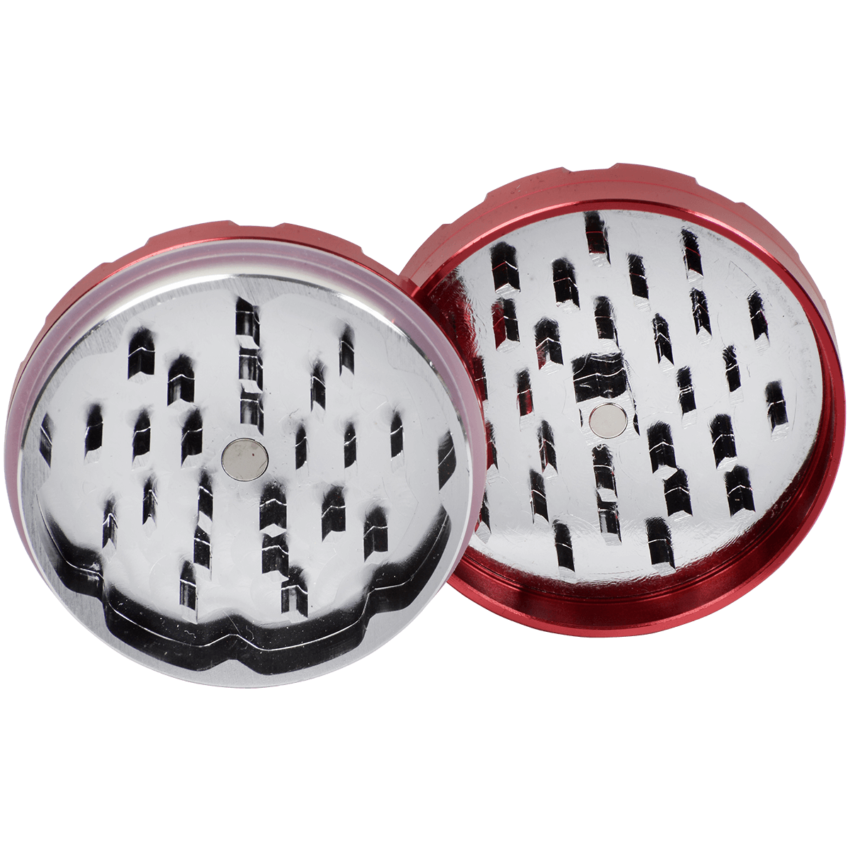 Tobacco Grinder 2.5" Red Two Piece